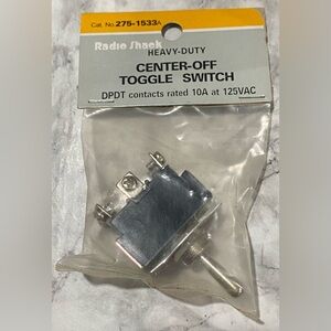Radio Shack Heavy Duty Center Off Toggle Switch 275-1533A